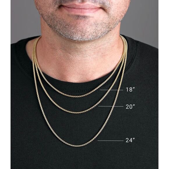 14k Yellow Gold 18 inch .9mm Curb with Spring Ring Clasp Pendant Chain